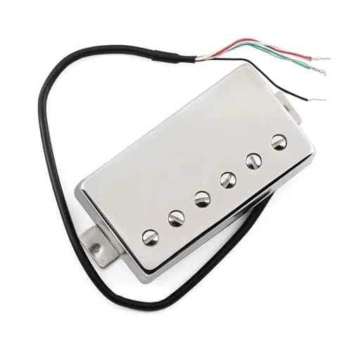 FLEOR Alnico 5 Guitar Humbucker Pickup 14-15K Bridge Chrome | 52mm Pole Spacing thumbnail 6