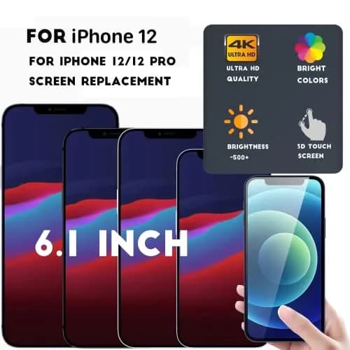 SIMDOG Incell Screen Replacement Kit for iPhone 12/12 Pro 6.1" | Original Brightness & Touch thumbnail 2