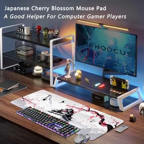 MEWOOCUE Japanese Cherry Blossom Gaming Mouse Pad 80cm x 30cm (31.5 x 11.8 inches) | Smooth Control Surface thumbnail 6