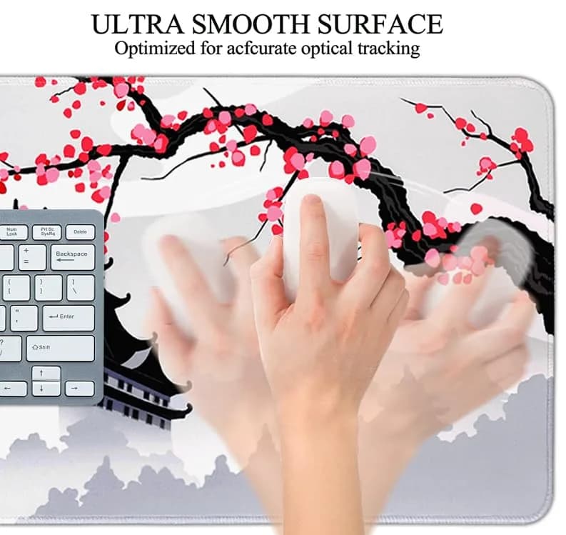 MEWOOCUE Japanese Cherry Blossom Gaming Mouse Pad 80cm x 30cm (31.5 x 11.8 inches) | Smooth Control Surface - view 8