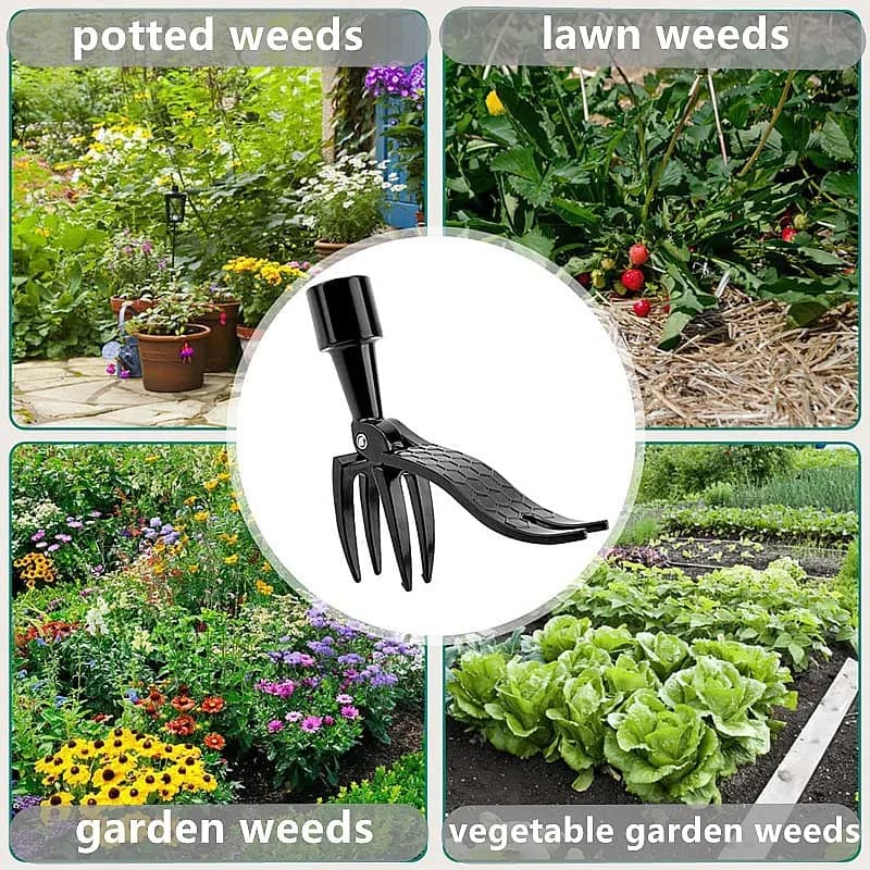 Deashun Stand-Up Weed Picker Head Replacement | Aluminum, Black, 14.5x13.5cm, No Handle thumbnail 11