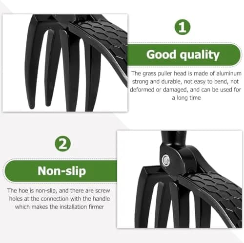 Deashun Stand-Up Weed Picker Head Replacement | Aluminum, Black, 14.5x13.5cm, No Handle thumbnail 2