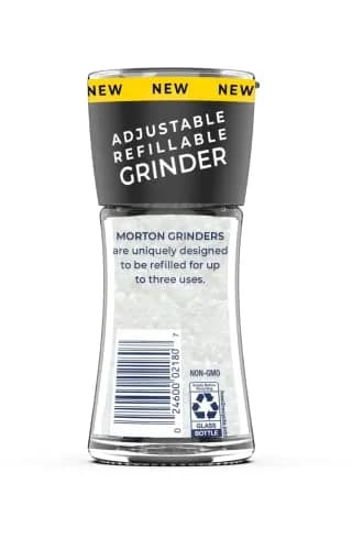 Morton Sea Salt Grinder 2.5 Oz | All-Natural Refillable Salt for Cooking & Table thumbnail 4