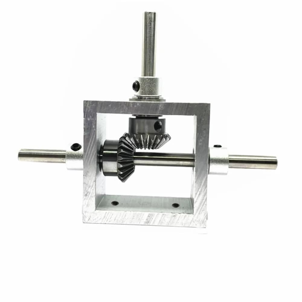 PGFUN 1:1 Right Angle Bevel Gearbox 1 Module 20 Teeth 6mm Shaft | Aluminum Alloy & Steel DIY Steering Gear