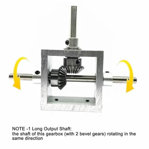 PGFUN 1:1 Right Angle Bevel Gearbox 1 Module 20 Teeth 6mm Shaft | Aluminum Alloy & Steel DIY Steering Gear thumbnail 6