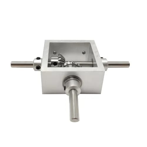PGFUN 1:1 Right Angle Bevel Gearbox 1 Module 20 Teeth 6mm Shaft | Aluminum Alloy & Steel DIY Steering Gear thumbnail 3