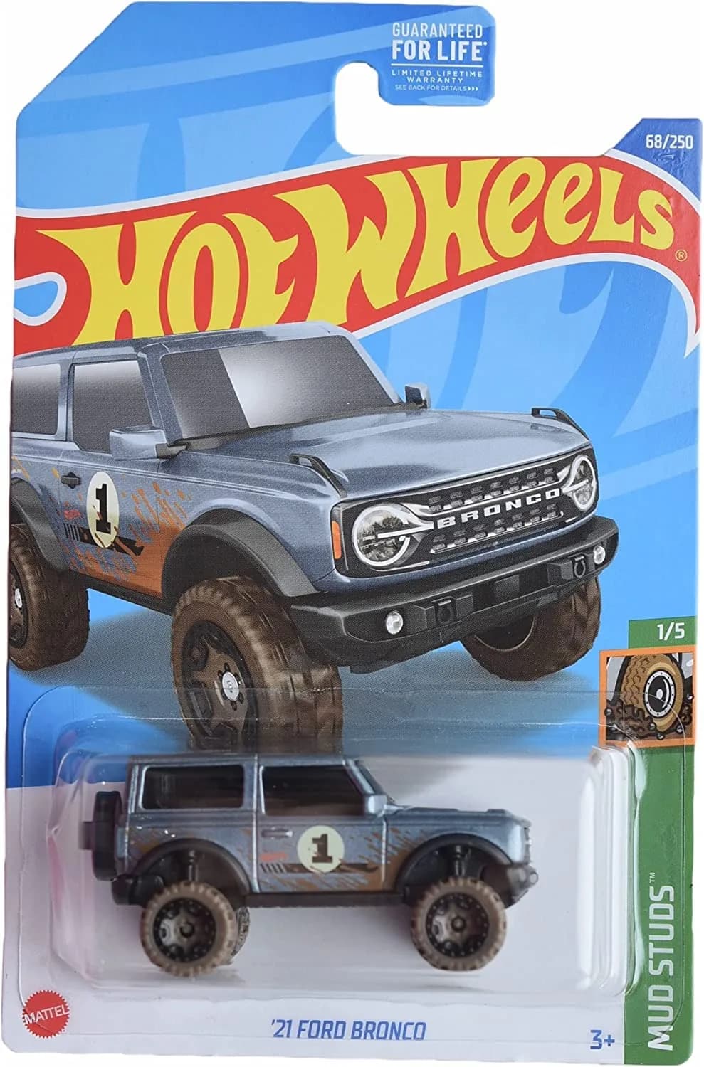Hot Wheels 1:64 Ford Bronco Mud Studs | Authentic Die-Cast Replica for Kids & Collectors - main product image