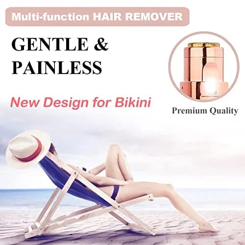 LAIKME Facial Hair Remover, USB Rechargeable, Waterproof, Blue | Gentle & Precise Face & Body Razor thumbnail 5