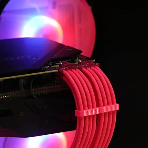 Sirlyr Pink PSU Cable Combs Set,24/8Pin,3.5mm | Bright, Heat-Resistant, Easy Install thumbnail 4