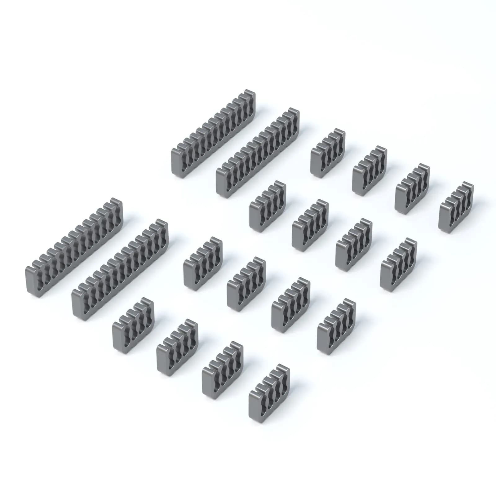 Sirlyr Metal Gray PSU Cable Comb Set 20P | Bright, Durable, Easy Install - main product image
