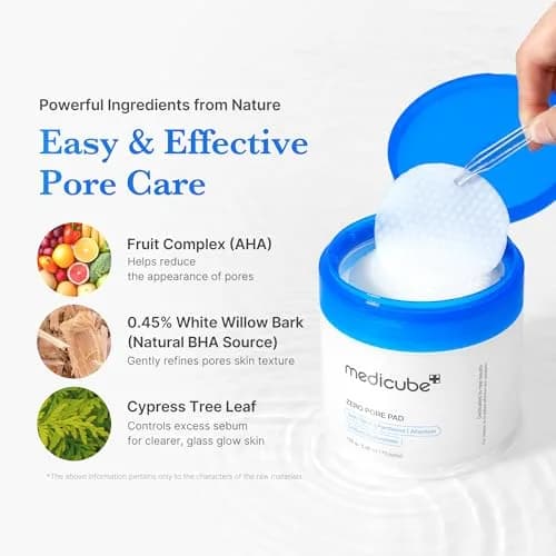 medicube Zero Pore Pad 2.0 Toner Pads for Exfoliation and Pore Care | 70 Count (Pack of 1) thumbnail 4
