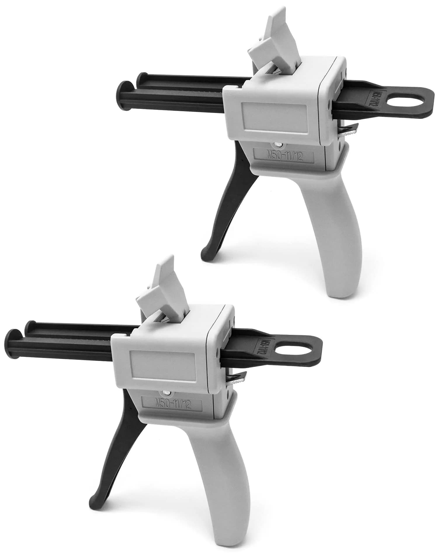 QWORK 50ml Dual Cartridge Dispensing Gun | 1:1 & 1:2 Ratio Epoxy Applicator — 1:1 / 1:2