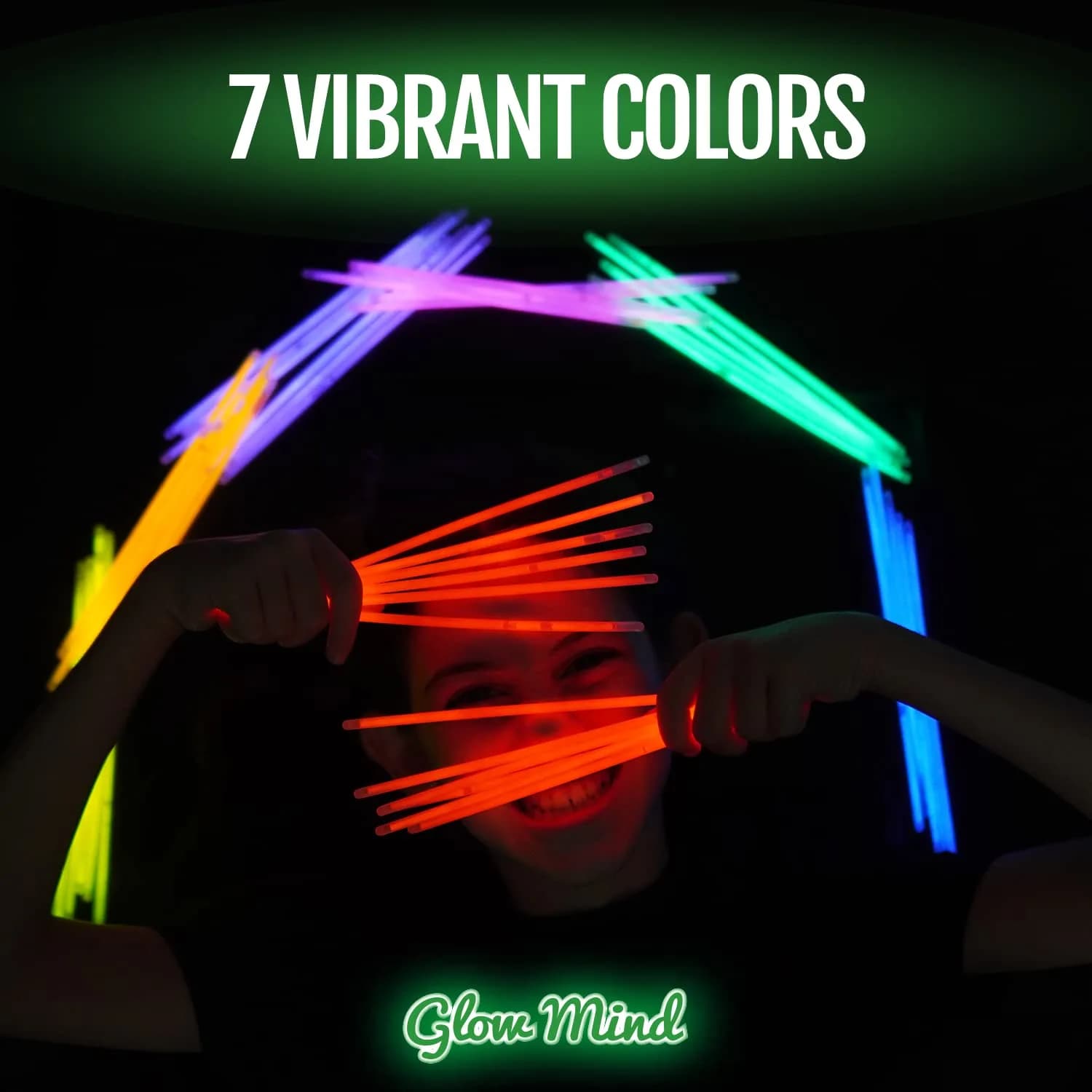 Glow Mind Ultra Bright Glow Sticks Bulk Pack (200 Count) with Bracelets & Necklaces | 6+ Hour Glow for Parties thumbnail 7
