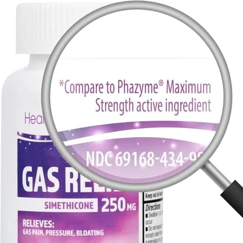 HealthA2Z Gas Relief Simethicone 250mg Softgels 200 Count | Fast Acting Antigas Medication thumbnail 6