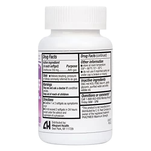 HealthA2Z Gas Relief Simethicone 250mg Softgels 200 Count | Fast Acting Antigas Medication thumbnail 8