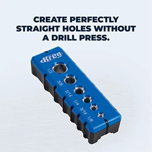 Kreg Portable Drilling Guide with 6 Hardened Steel Guides | Precise, Ergonomic, for Woodworking & Carpentry thumbnail 2