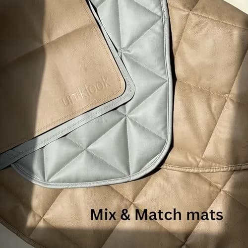 Uniklook Vegan Leather Changing Pad 40cm x 76cm (16"x30") | Waterproof & Wipeable Mat for On-the-Go Diaper Changes thumbnail 7