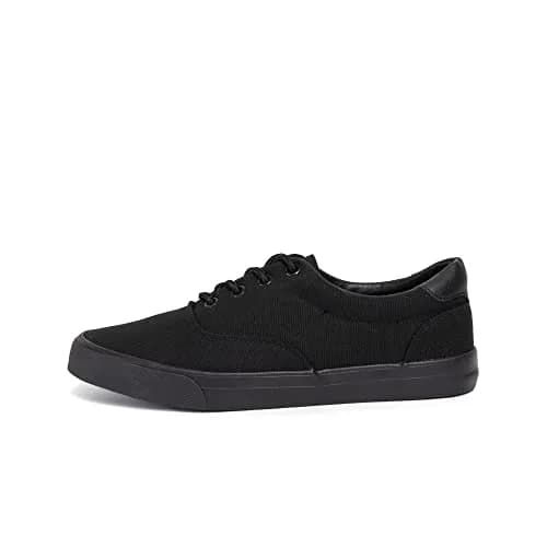 TOBER Men's Black Classic Low Top Canvas Fashion Sneakers 25.99cm (10.23in) | Anti-Slip Sole thumbnail 6