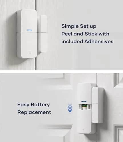 tolviviov Wireless Home Security System 8-Piece Kit | Smart Alarm Hub with 120dB Siren, 5 Door Sensors, 2 Remotes thumbnail 3