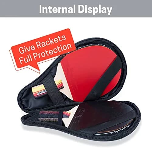 VISEMAN Waterproof Table Tennis Racket Cover, Impact Buffer, Holds 2 Paddles & 5 Balls thumbnail 5
