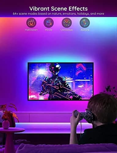 Govee 100ft (30.48m) RGBIC LED Strip Lights | Smart Voice Control for Bedroom Decor thumbnail 8