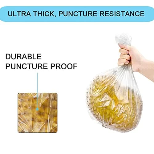 SOSOHOME Clear 10 Gallon Trash Bags | 90 Count, 18 Micron Thick, Fit 8-10 Gallon Bins thumbnail 5
