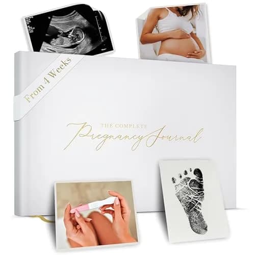 Bibi & Beau Complete Pregnancy Journal & Memory Book 21.59 cm x 27.94 cm | Weekly Pregnancy Scrapbook with Ultrasound Photo Slots thumbnail 1