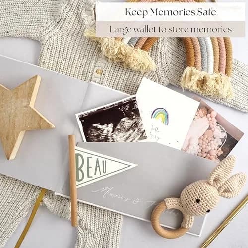 Bibi & Beau Complete Pregnancy Journal & Memory Book 21.59 cm x 27.94 cm | Weekly Pregnancy Scrapbook with Ultrasound Photo Slots thumbnail 8