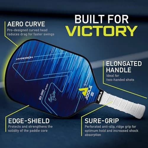 JOOLA Ben Johns Hyperion CAS 16 Pickleball Paddle - Carbon Abrasion Surface with High Grit & Spin, Sure-Grip Elongated Handle, 16mm, with Polypropylene Honeycomb Core, USAPA Approved thumbnail 3