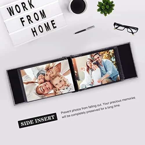 Mublalbum Blue Linen Cover Photo Album with Window | Holds 100 Horizontal 4x6 Photos thumbnail 3