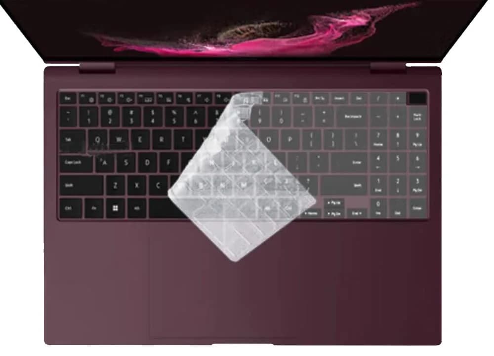 JuYuish Clear Silicone Keyboard Skin for Samsung Galaxy Book Flex Alpha 13.3" | US Keyboard Layout — Clear -15