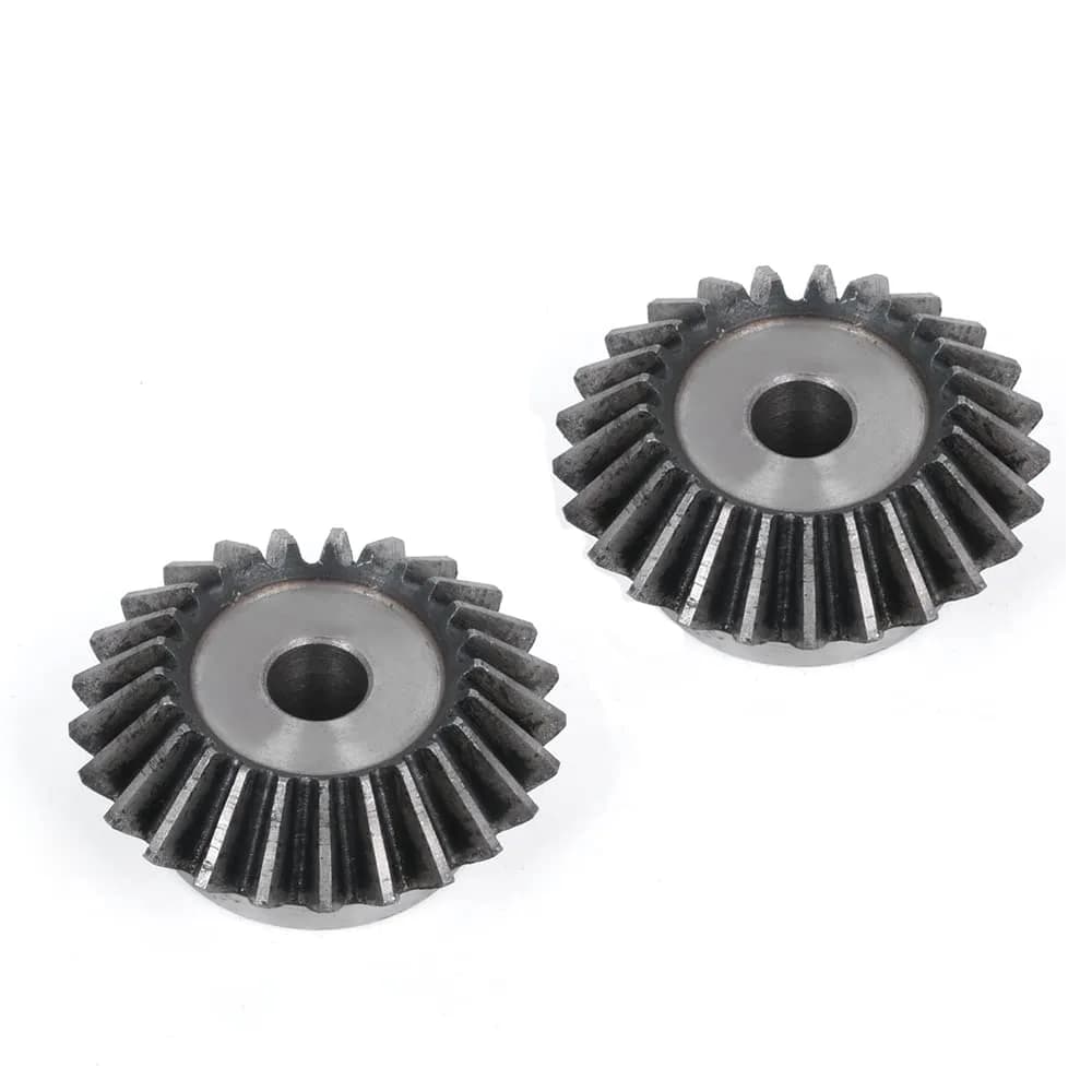 PGFUN 2 Pcs 1M 20 Teeth 8mm Shaft Hole Bevel Gear Set | 1:1 Ratio, 90 Degree Steering — 5mm
