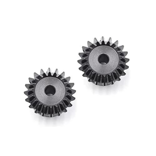 PGFUN 2 Pcs 1M 20 Teeth 8mm Shaft Hole Bevel Gear Set | 1:1 Ratio, 90 Degree Steering thumbnail 1