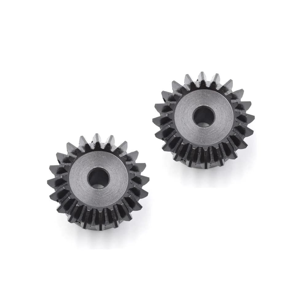 PGFUN 2 Pcs 1M 20 Teeth 8mm Shaft Hole Bevel Gear Set | 1:1 Ratio, 90 Degree Steering - main product image