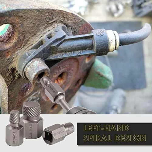 Topec Screw Extractor Set 25Pcs, 3/8” Drive | High Carbon Steel, Multi-Size, Easy Out for Broken Bolts & Studs thumbnail 6
