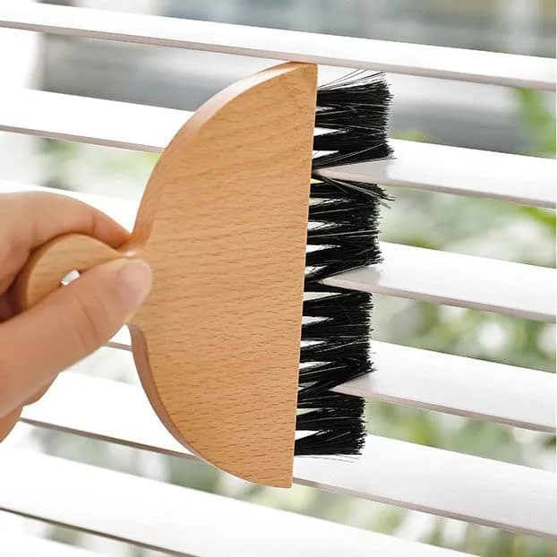 Brightech RA Eco-Friendly Wooden Bamboo Hand Brush & Dustpan Set | Gentle, Durable & Stylish (Long-Lasting Bristles) thumbnail 3