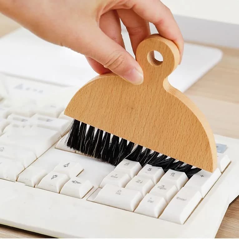 Brightech RA Eco-Friendly Wooden Bamboo Hand Brush & Dustpan Set | Gentle, Durable & Stylish (Long-Lasting Bristles) thumbnail 8