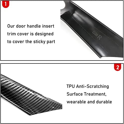 Jaronx Carbon Fiber Pattern Door Handle Covers for BMW 5 Series G30/G31/F90 M5 2017-2022 (2-Piece Set) thumbnail 4