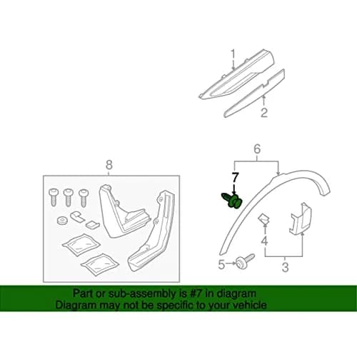 OAUTOO Blue Nylon Wheel Arch Moulding Retainer Clips (25-Pack) | Direct Fit for Land Rover Discovery, Evoque thumbnail 4