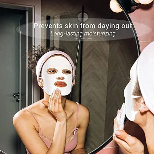 GEOOT Reusable Silicone Face Mask Holder 2 Pack (White + Pink) | Prevents Sheet Mask Evaporation thumbnail 5
