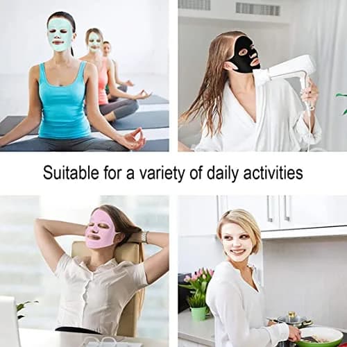 GEOOT Reusable Silicone Face Mask Holder 2 Pack (White + Pink) | Prevents Sheet Mask Evaporation thumbnail 6