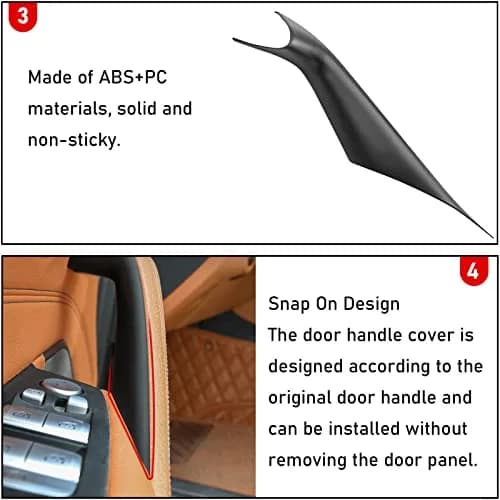 Jaronx BMW 5 Series G30 G31 F90 M5 Door Handle Covers 2017-2022 (2-Piece Set, Black) thumbnail 6
