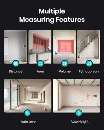 MILESEEY Laser Measure D5 120M 393ft (120m) | Accurate Angle Sensor & Volume Calculation thumbnail 5