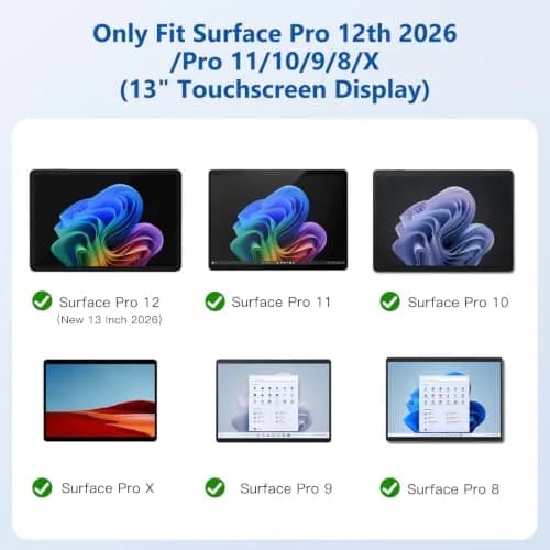 MoKo Tablet Back Skin Stick Decal for Microsoft Surface Pro 12th 2026 | Slim, Water-Resistant, Easy to Apply thumbnail 2