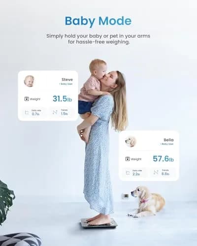 RENPHO Smart Scale for Body Weight, BMI & Body Fat, 13 Metrics, Marble | 400 lbs Capacity thumbnail 7