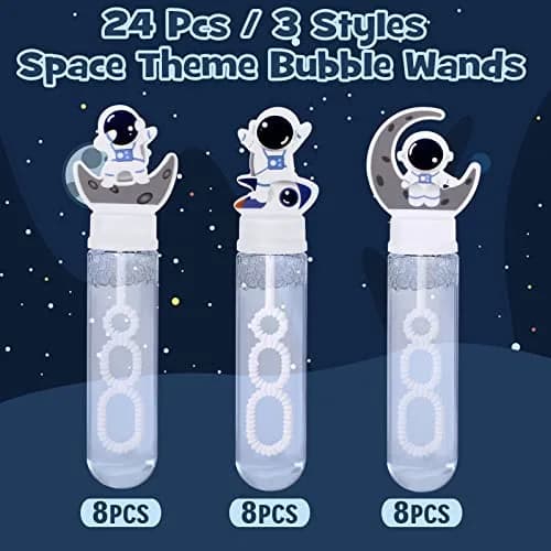 Winrayk Astronaut Bubble Wands 24-Pack (35ml Each) | ASTM-Tested Non-Toxic Space Party Favors thumbnail 3