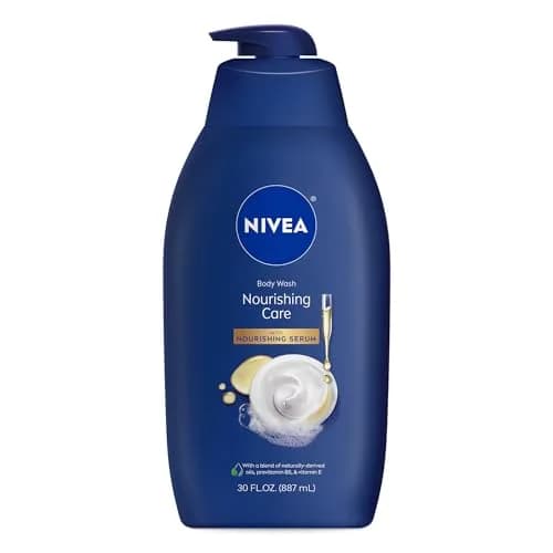 NIVEA Nourishing Shea Butter Body Wash with Nourishing Serum 591ml (20 Fl Oz) | Hydrates Dry Skin — Fresh / 30 Fl Oz