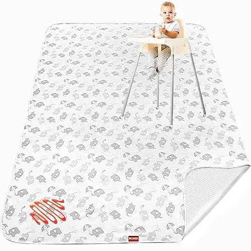 Moonsea Large Splat Mat 54x72 Inch (137x183 cm) | Waterproof, Non-Slip, Machine Washable Floor Mat for High Chairs, Arts & Crafts thumbnail 1