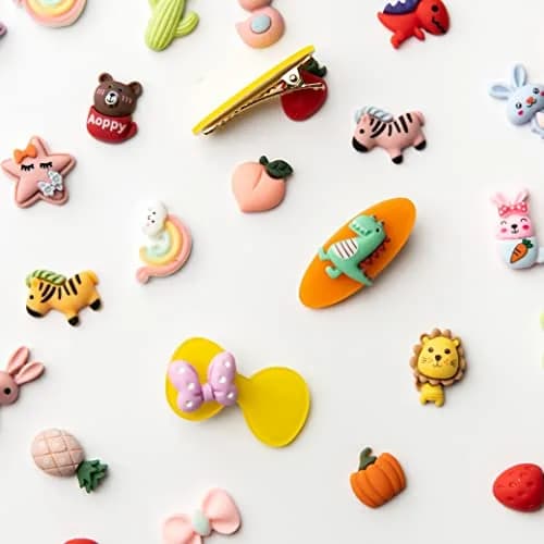 LEEXINLUU Slime Charms Cartoon Animal & Fruit Set | Assorted Resin Flatback 100pcs for DIY Crafts & Scrapbooking thumbnail 7