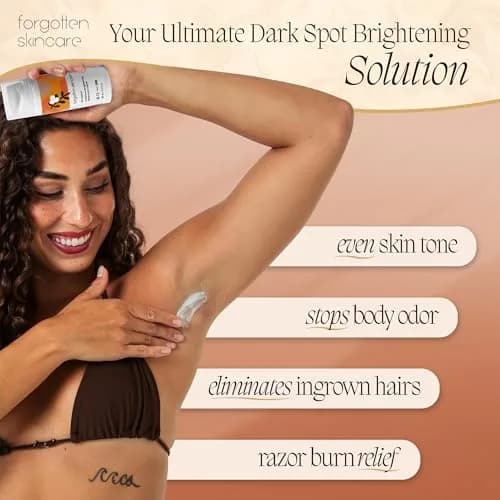 Forgotten Skincare Underarm Brightening Body Cream 100ml (3.4 Fl Oz) | Dark Underarm Treatment for Women & Men thumbnail 4